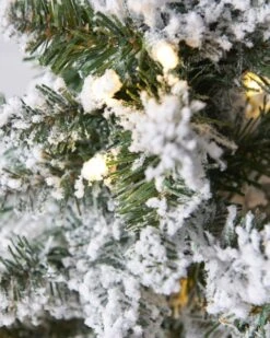 4.5ft Flocked Potted Tree With LED Lights 9 4.5ft Flocked Potted Tree With LED Lights -Esquire Shop 502025 4