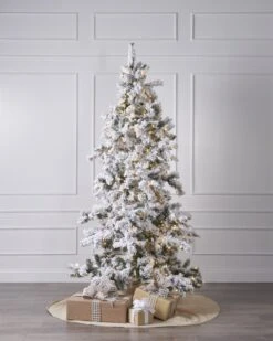 9ft Snowy Fairbanks Tree With LED Lights
