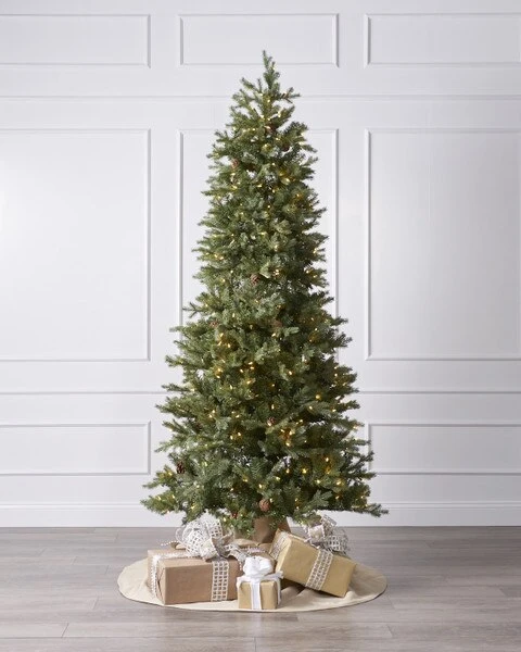 7.5ft Slim Grandview Pine Tree With Clear LED Lights 3 7.5ft Slim Grandview Pine Tree With Clear LED Lights