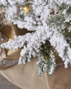 9ft Snowy Flocked Cascade Tree With LED Lights 9 9ft Snowy Flocked Cascade Tree With LED Lights -Esquire Shop 503571 3