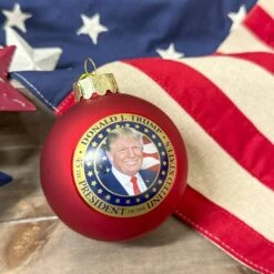 President Trump Glass Ball Ornament
