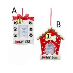 Dog Cat Picture Frame Ornament