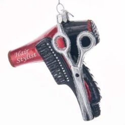 Hair Stylist Glass Ornament
