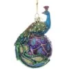 Peacock Glass Ball Ornament -Esquire Shop 505315 1