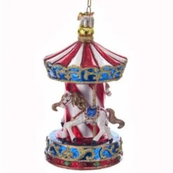 Glass Carousel Ornament