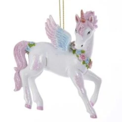 Glittered Unicorn Ornament