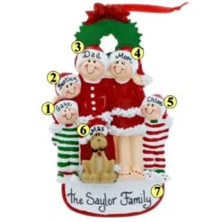 Christmas Eve Family Of 5 With Dog