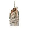 White Woodland Holy Family Ornament