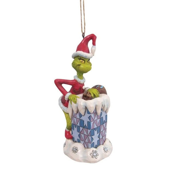 Grinch In Chimney Ornament 3 Grinch In Chimney Ornament