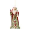Santa With Cardinals Ornament