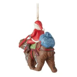 Santa Riding Bear Ornament -Esquire Shop 6011497 6