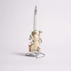 White Woodland 2022 Santa Ornament