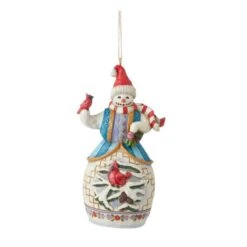 Snowman With Cardinal Ornament
