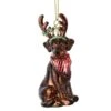 Glass Chocolate Lab Ornament -Esquire Shop 628284 1