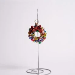 Joyful Wreath Glass Gem Ornament