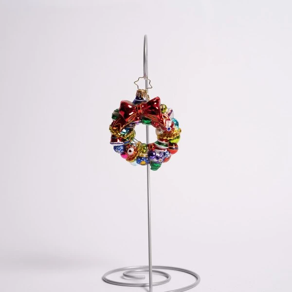 Joyful Wreath Glass Gem Ornament 3 Joyful Wreath Glass Gem Ornament