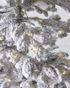 7ft Snowy Alpine Tree With LED Lights -Esquire Shop 9690734 3
