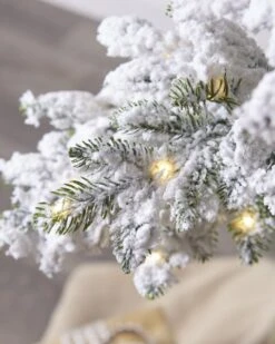 7ft Snowy Alpine Tree With LED Lights -Esquire Shop 9690734 4