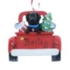 Black Lab In Back Of Truck Ornament -Esquire Shop A1940BLB p