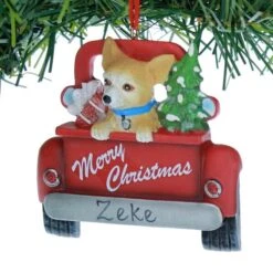 Chihuahua In Back Of Truck Ornament -Esquire Shop A1940CH 2