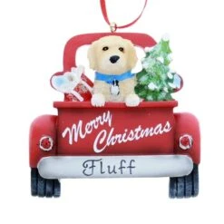 Labradoodle In Back Of Truck Ornament -Esquire Shop A1940LD 1