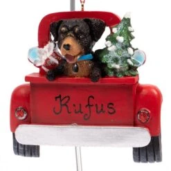 Rottweiler In Back Of Truck -Esquire Shop A1940RW 2