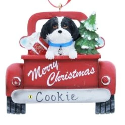 Shih-Tzu In Back Of Truck Ornament