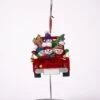 Red Truck Family Of Four Ornament -Esquire Shop A1998 p
