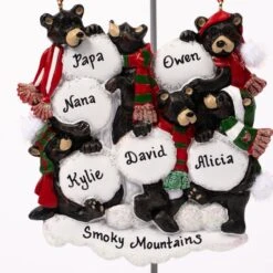 Black Bear Snowball Family Of 6 -Esquire Shop A2258 2