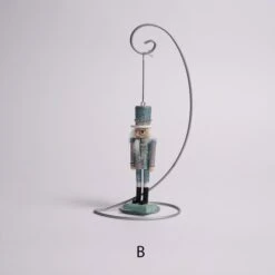 Teal And Sliver Nutcracker Ornament -Esquire Shop C4849 3