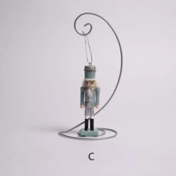 Teal And Sliver Nutcracker Ornament -Esquire Shop C4849 4