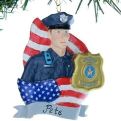 4in Policeman With Flag Badge -Esquire Shop D3909 2