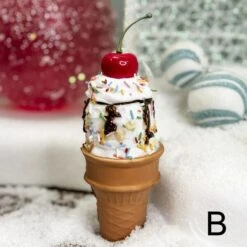 Ice Cream Cone Ornament -Esquire Shop D3988 3