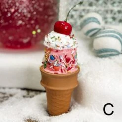 Ice Cream Cone Ornament -Esquire Shop D3988 4