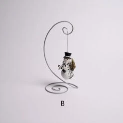 Black And Silver Snowman Ornaments -Esquire Shop E0548 3