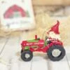 Farm Gnome Riding Tractor Ornament -Esquire Shop E0611 1