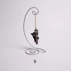 Black Bear On Branch Ornament -Esquire Shop E0865 3