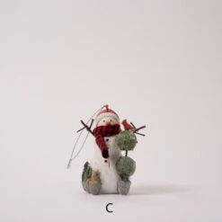 Snowman With Woodland Critters Ornament -Esquire Shop M2234 4