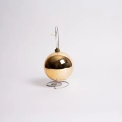 140mm Gold Shiny Ball Ornament Box Of 2