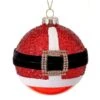 4in Glass Glitter Santa Ball Ornament -Esquire Shop MTX62437 1