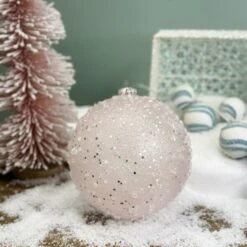 Sugar Glitter Pink Ball Ornament
