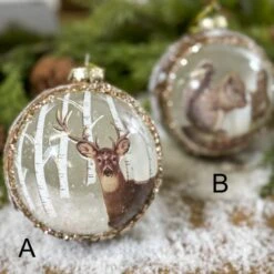 Glass Birch Log Ball Ornament -Esquire Shop MTX65256 3