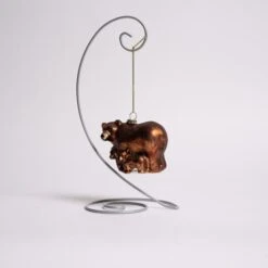 4 Inch Glass Mother Bear Ornament