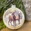 Deer With Winter Scene Glass Ornament -Esquire Shop MTX65264 1