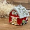 Glass Christmas Barn Ornament 1 Glass Christmas Barn Ornament -Esquire Shop MTX65271 1