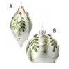 White Glass Berry Leaf Ornament -Esquire Shop MTX66696 1