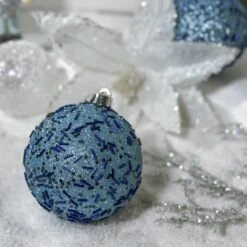 Midnight Blue Beaded Glitter Ball