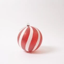 Red White Glitter Candy Ball