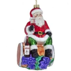 Santa On Wine Barrel