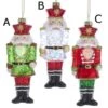 Red And Green Glass Nutcracker -Esquire Shop T2691 1